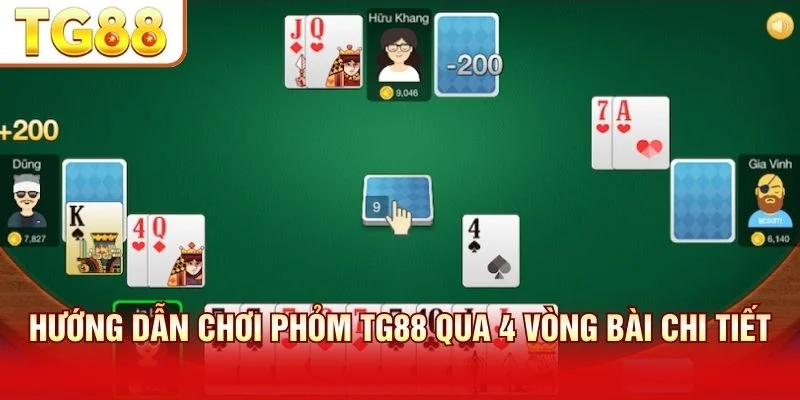 Ván bài Phỏm diễn ra qua bốn vòng đấu chiến thuật quyết định