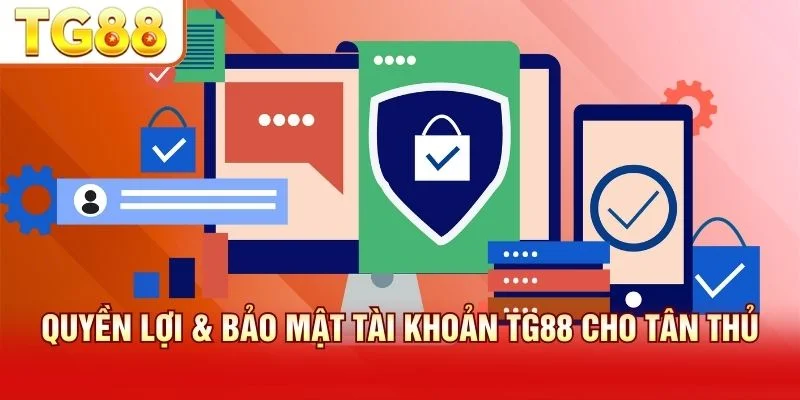 Quyền lợi tân thủ gồm gói thưởng chào mừng và bảo mật đa lớp